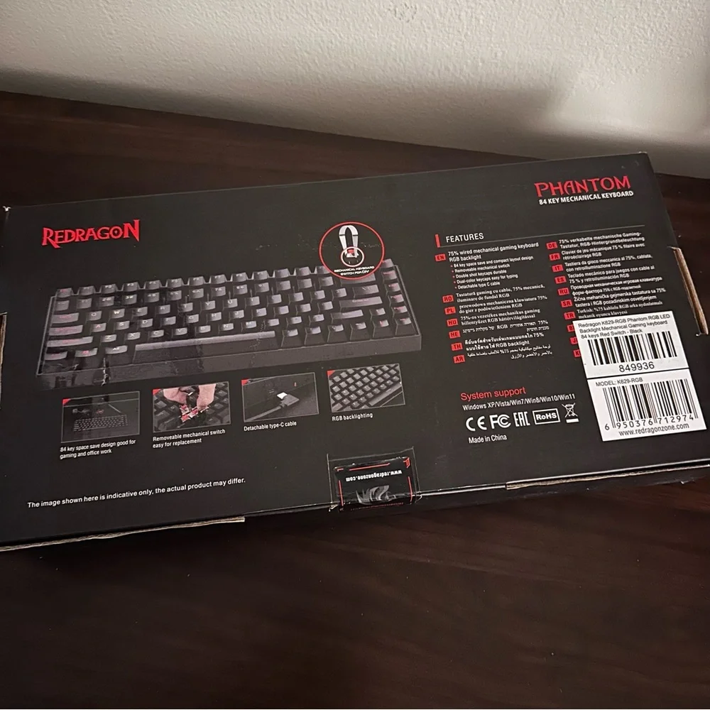 Red Dragon Phantom 84 Key Mechanical Keyboard: NWT - Picture 11 of 16
